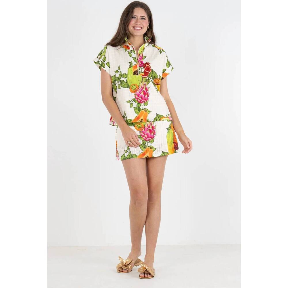 NEW EMILY MCCARTHY poppy pullover top in trellis grove